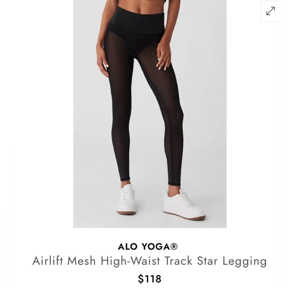 Size small Alo airlift mesh high Waist track star  leggings